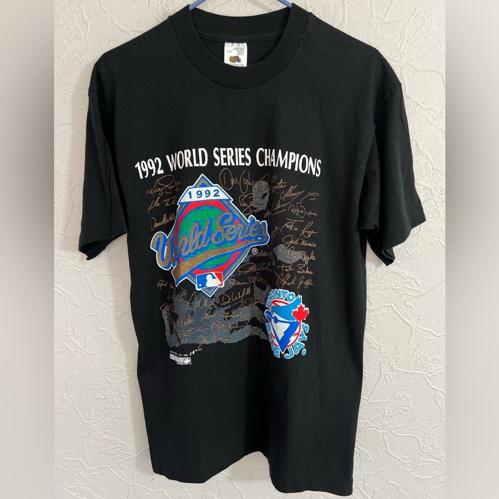 VTG 90’s Toronto Blue Jays World Series Single Stitch Shirt Large Made in Canada